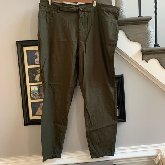 Elite Jeans Olive Drab Stretch Pants sz 22 - Picture 1 of 4